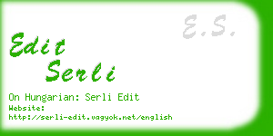 edit serli business card